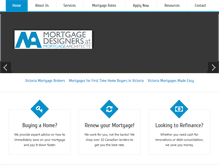 Tablet Screenshot of mortgagedesigners.ca